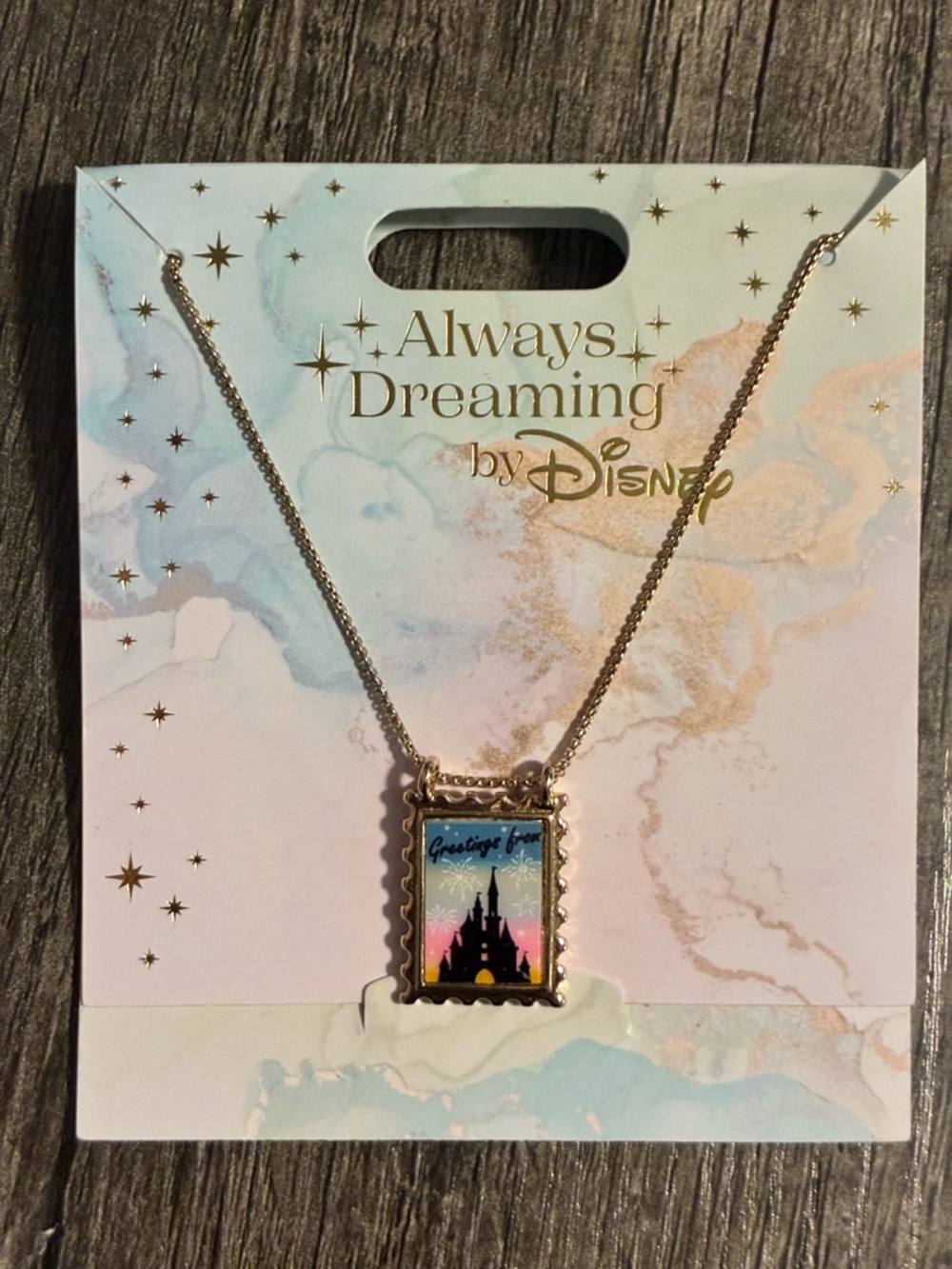 Always Dreaming by Disney Castle necklace with pendant